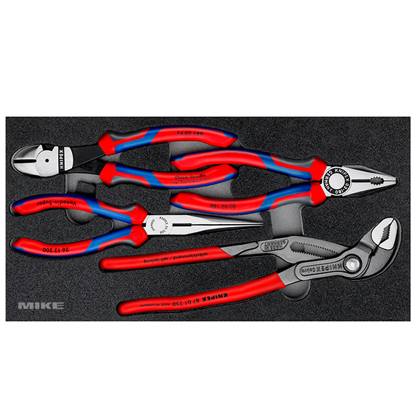 Bộ 4 kìm Knipex 00 20 01 V15, đựng trong khay xốp