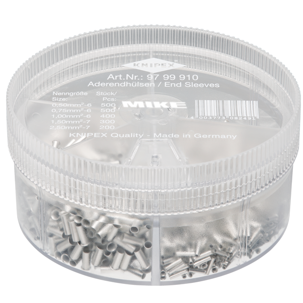 Bộ đầu cos Knipex 97 99 910, gồm 1900 cái, 5 kích thước