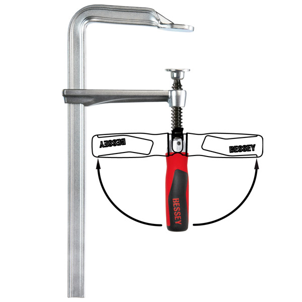 Vam chữ F hành trình 300mm, cán xoay 360 độ