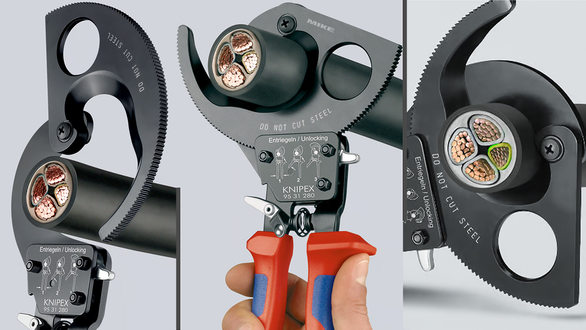 Kềm cắt cáp tự động Knipex 95 31 280 – Cắt cáp Ø 22 mm