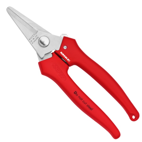 Kéo inox Knipex 95 05 140, cắt vật liệu đa dụng, lưỡi không gỉ