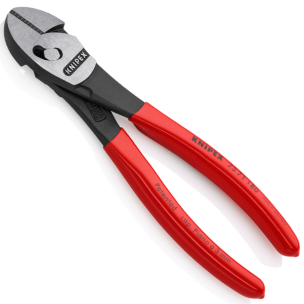 Kìm cắt cạnh khớp lệch Knipex 73 71 180 TwinForce lực cắt cao khớp đôi
