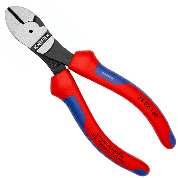 KNIPEX 74 22 250 High Leverage Diagonal Cutter 250 mm black atramentized with comfort handles polished thumbnail 2