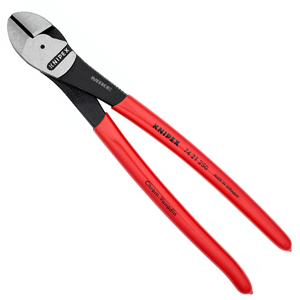 KNIPEX 74 22 250 High Leverage Diagonal Cutter 250 mm black atramentized with comfort handles polished thumbnail 8