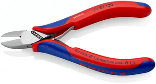 KNIPEX 77 82 130 ESD Electronics Diagonal Cutters ESD with box joint 130 mm with multi-component handles mirror polished thumbnail 2