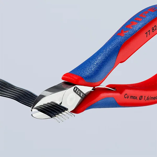 KNIPEX 77 82 130 ESD Electronics Diagonal Cutters ESD with box joint 130 mm with multi-component handles mirror polished thumbnail 3