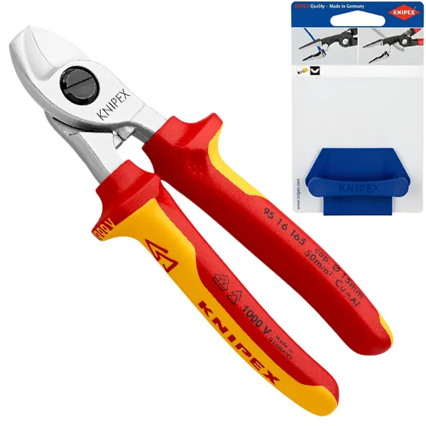 Kìm cắt cáp điện Knipex 95 16 165 SB, cắt Ø15mm - VDE 1000V, có vỉ treo thumbnail 2