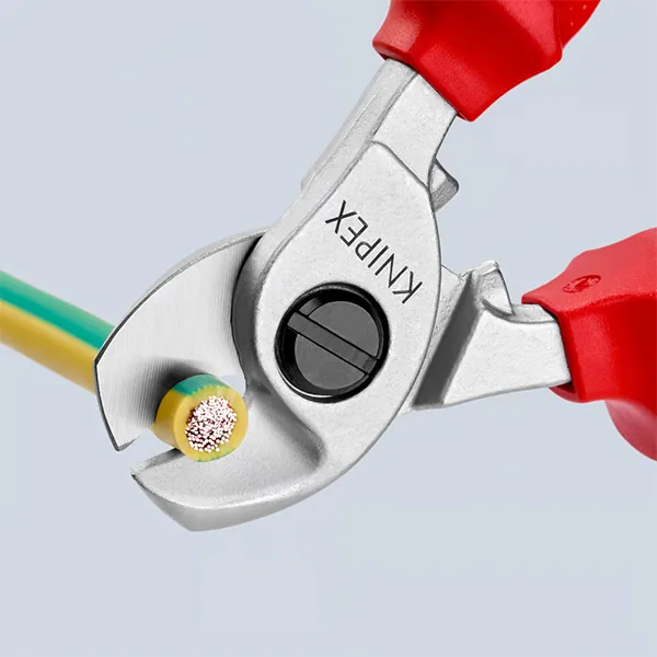 Kìm cắt cáp Knipex 95 16 165 cán cách điện, cắt Ø15mm thumbnail 3
