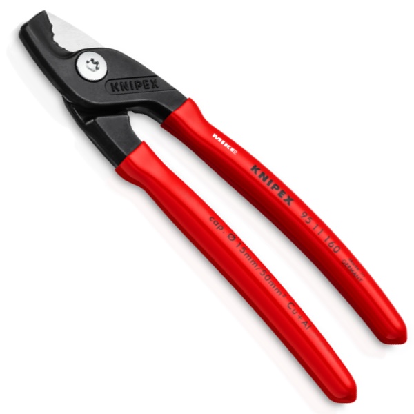 Kìm cắt cáp Knipex 95 11 160 – StepCut®, cắt Cu-Al tới Ø15mm