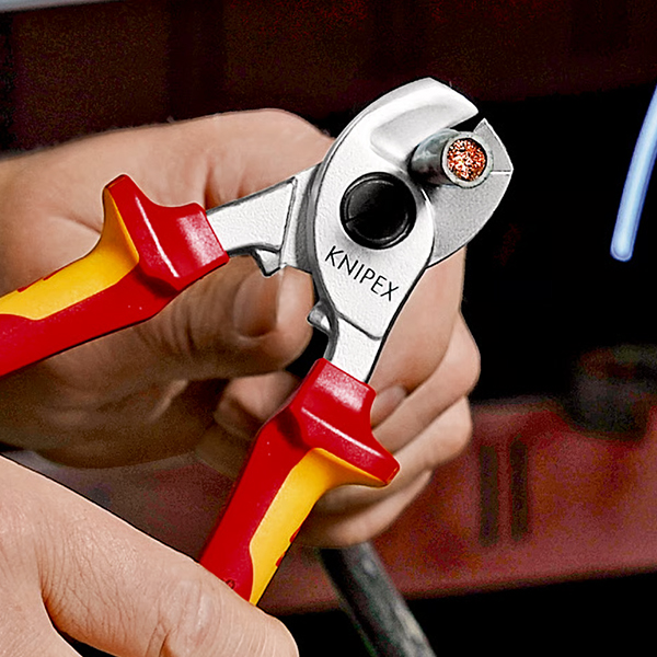 Kìm cắt cáp Knipex 95 26 165, cách điện VDE, có lò xo mở thumbnail 2