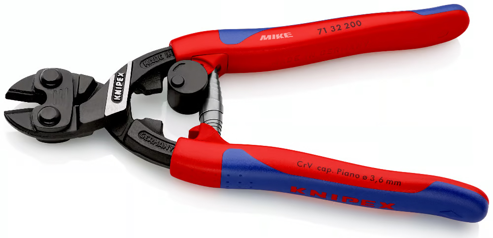 Kìm cắt cộng lực Knipex 71 32 200 dài 200 mm, lưỡi có rãnh