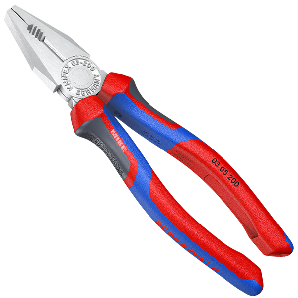 Kìm đa năng Knipex 03 05 200 size 200mm, cán bọc nhựa đa màu, mạ chrome