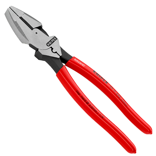 Kìm đầu bằng trợ lực Knipex 09 11 240, size 240mm, cán bọc PVC, mạ đen