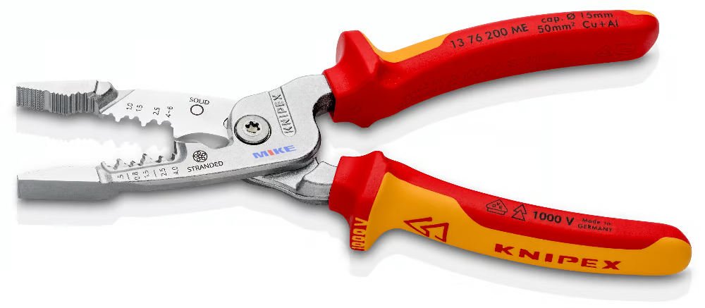Kìm điện đa năng Knipex 13 76 200 ME – cán cách điện 1000V