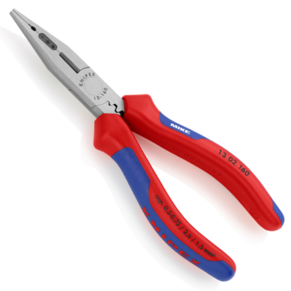 Kìm mỏ nhọn thợ điện Knipex 13 02 160 – đa năng cắt, uốn, bẻ, kẹp
