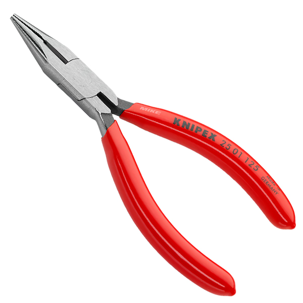 Kìm mũi nhọn Knipex  25 01 125, dài tổng 125mm, có lưỡi cắt và kẹp ở không gian hạn chế