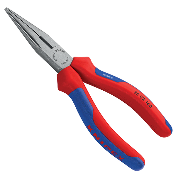 Kìm mũi nhọn Knipex  25 02 160, dài tổng 160mm, có lưỡi cắt và kẹp ở không gian hạn chế
