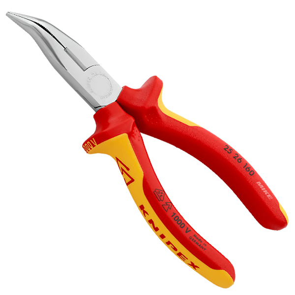 Kìm mũi nhọn Knipex  25 26 160, dài tổng 160mm, có lưỡi cắt và kẹp ở không gian hạn chế