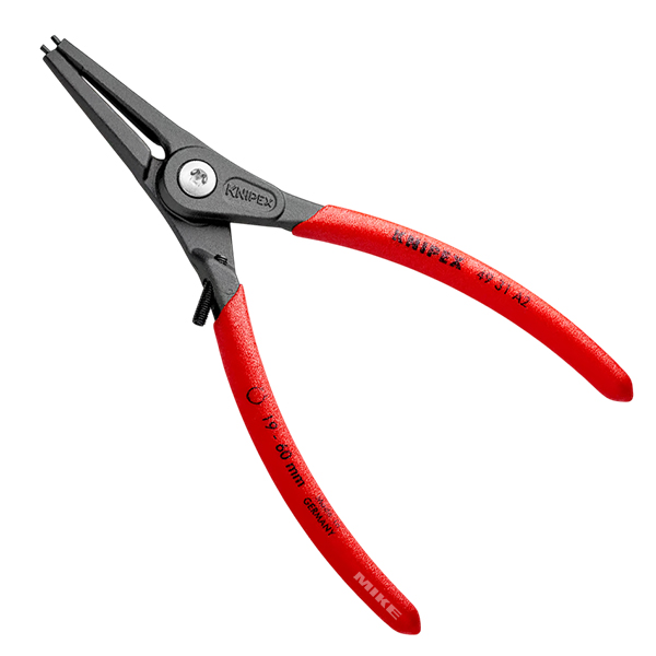 Kìm phe ngoài đầu thẳng Knipex 49 31 A, lắp mở phe Ø3-100mm