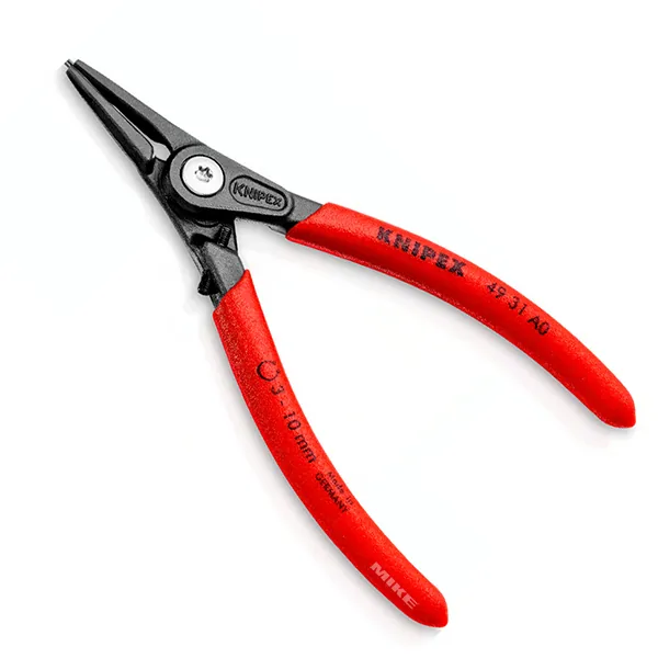KNIPEX 49 31 A0 Precision Circlip Pliers for external circlips on shafts with overexpansion guard 140 mm grey atramentized with non-slip plastic coating thumbnail 2