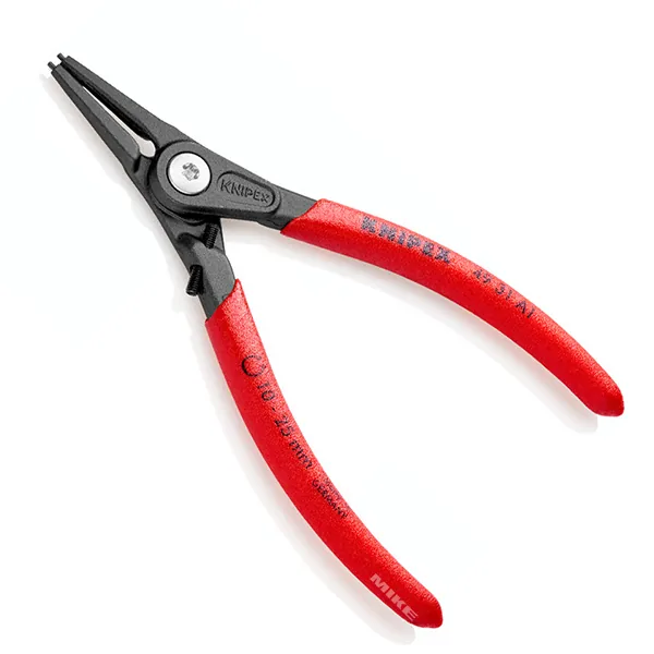 KNIPEX 49 31 A0 Precision Circlip Pliers for external circlips on shafts with overexpansion guard 140 mm grey atramentized with non-slip plastic coating thumbnail 3
