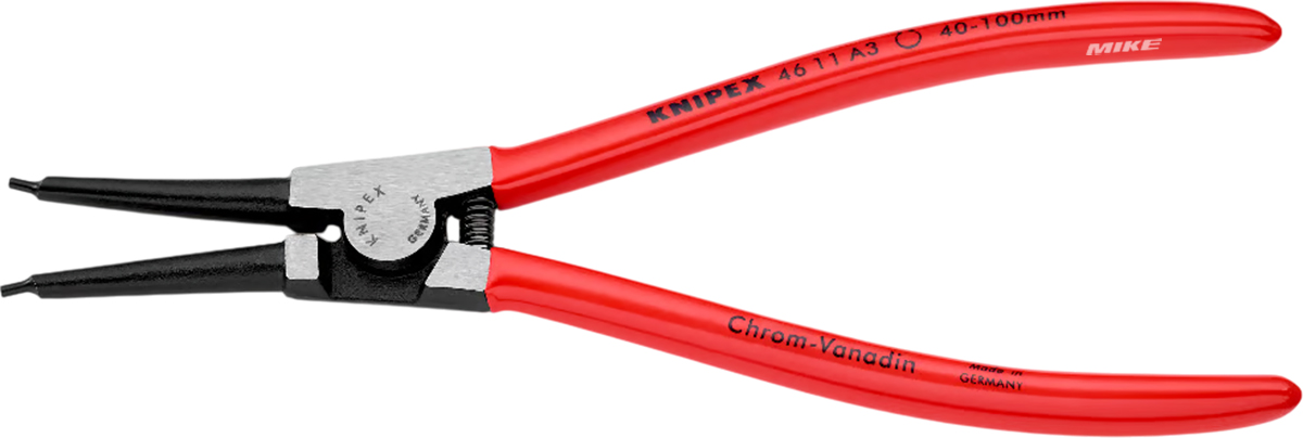 Kìm phe ngoài đầu thẳng Knipex 46 11 A3, mũi Ø2.3 mm, trục Ø40–100