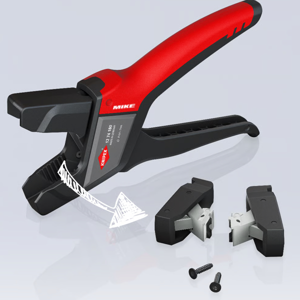 Kìm tuốt dây Knipex 12 74 180 cho cáp halogen-free và PVC