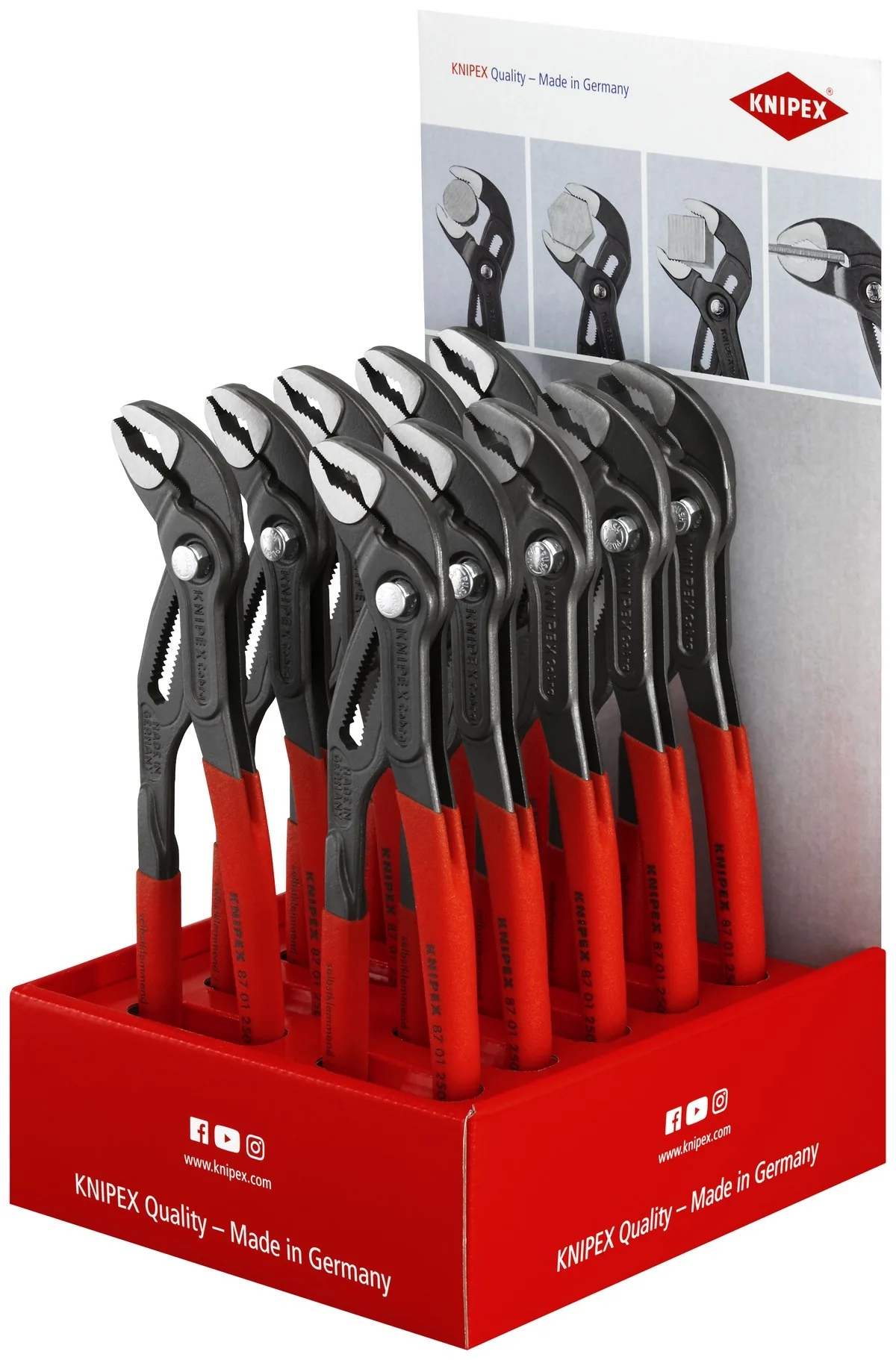 Hộp trưng bày quầy KNIPEX 00 18 01 V11 LE, loại rỗng, chứa 10 cây mã 87 01 250 thumbnail 2