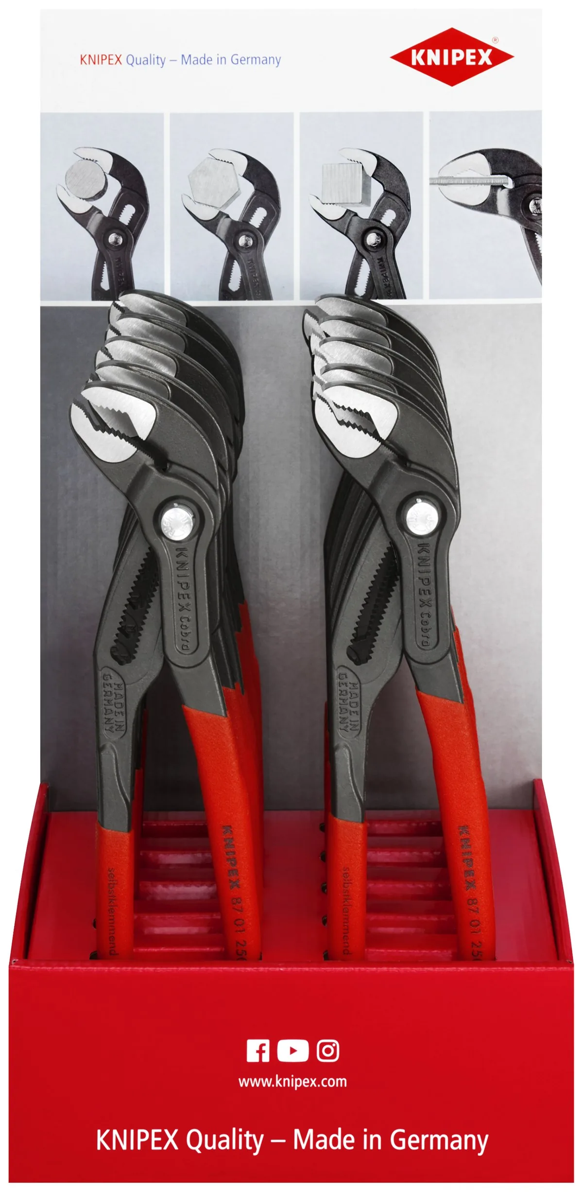 Hộp trưng bày quầy KNIPEX 00 18 01 V11 LE, loại rỗng, chứa 10 cây mã 87 01 250 thumbnail 3