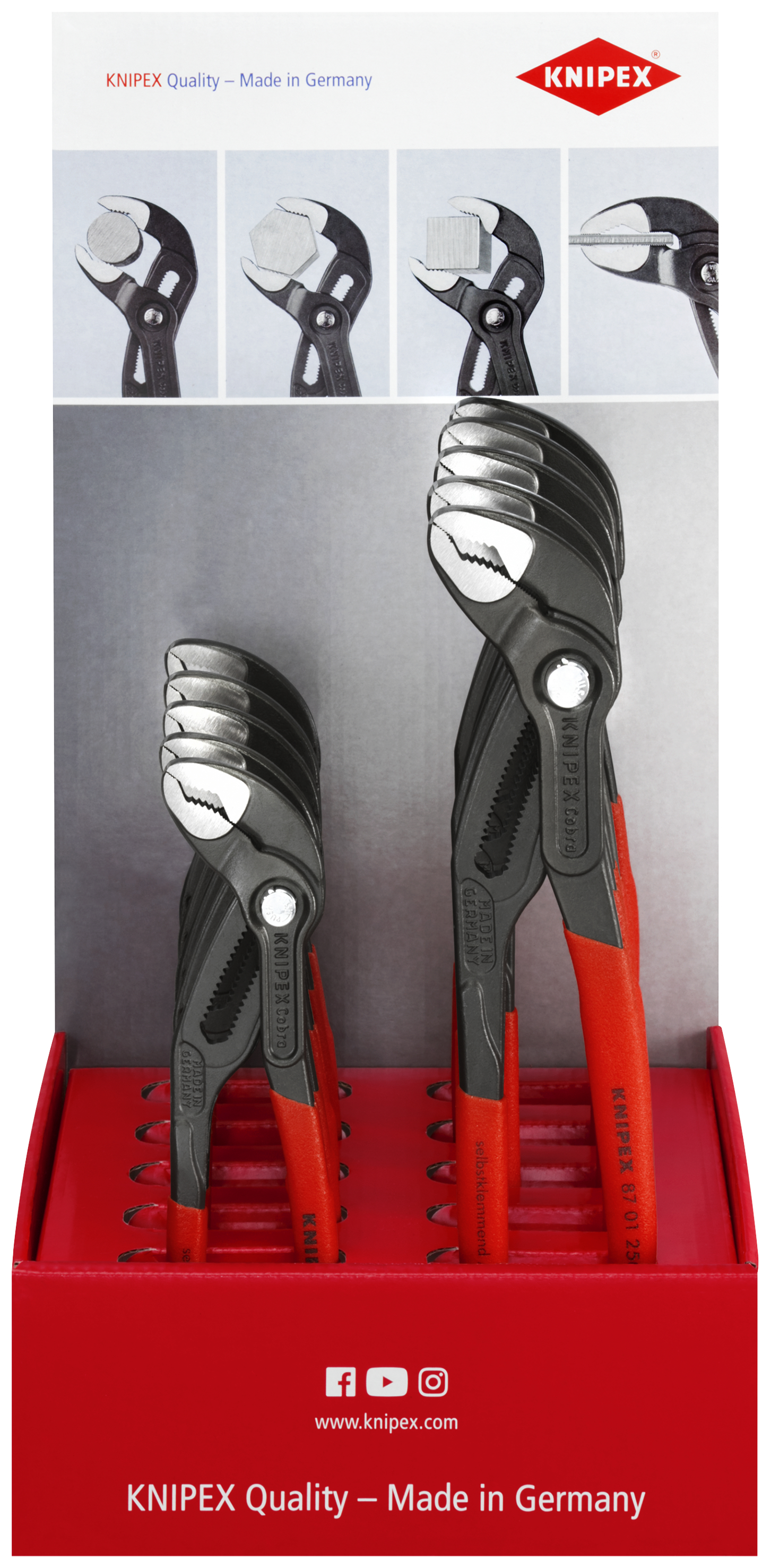 KNIPEX 00 18 01 V13 Counter display 5 x 87 01 180, 5 x 87 01 250 200 mm thumbnail 2