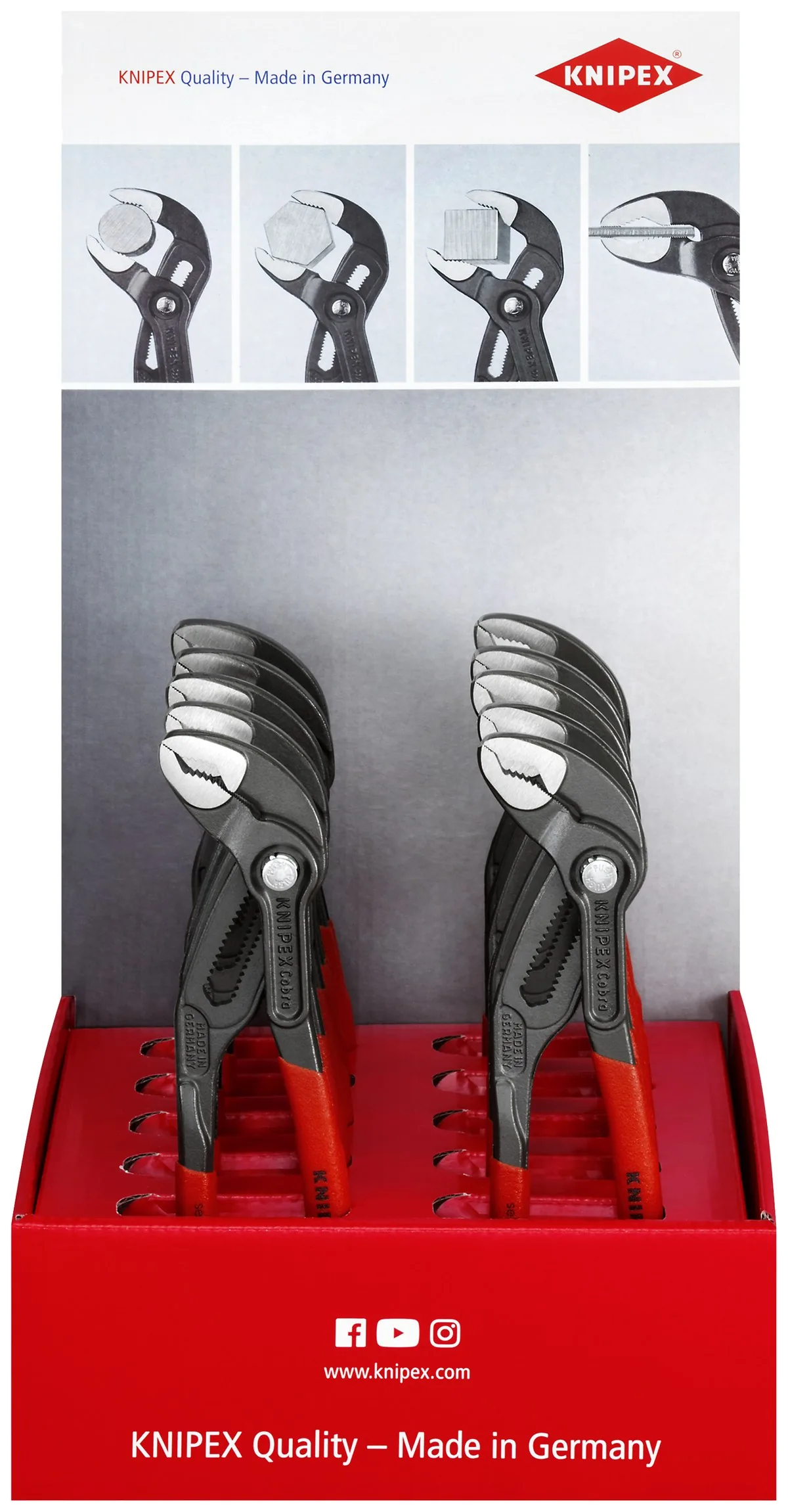 Hộp trưng bày quầy KNIPEX 00 18 01 V18 LE, loại rỗng, chứa 10 cây mã 87 01 180 thumbnail 3
