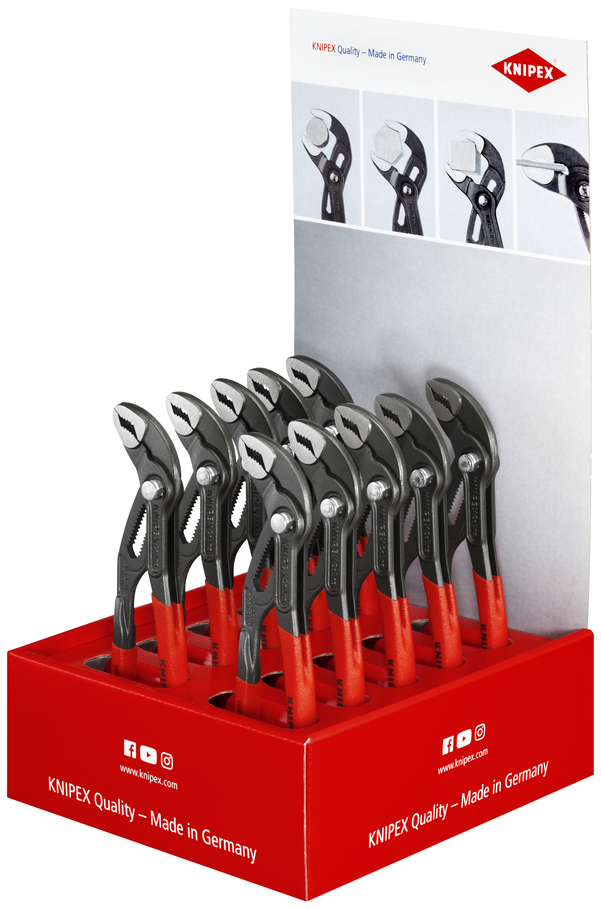 KNIPEX 00 18 01 V18 Counter display 10 parts 200 mm