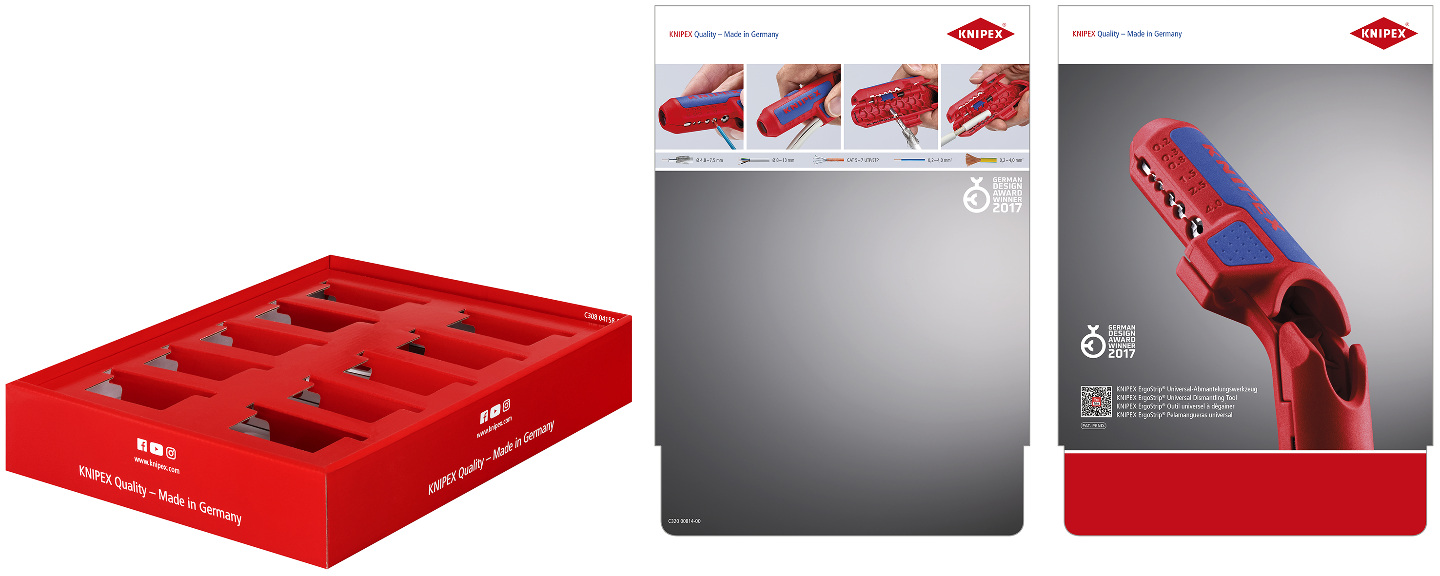 KNIPEX 00 18 01 V27 LE Counter display empty for 10 x 16 95 01 SB 305 mm