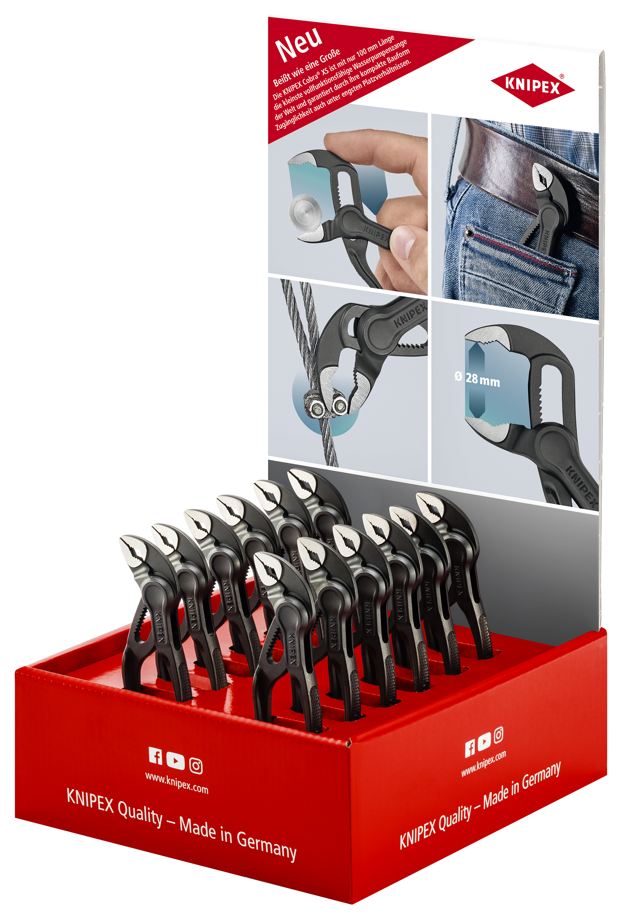 KNIPEX 00 18 01 V39 Counter display 12 parts 200 mm