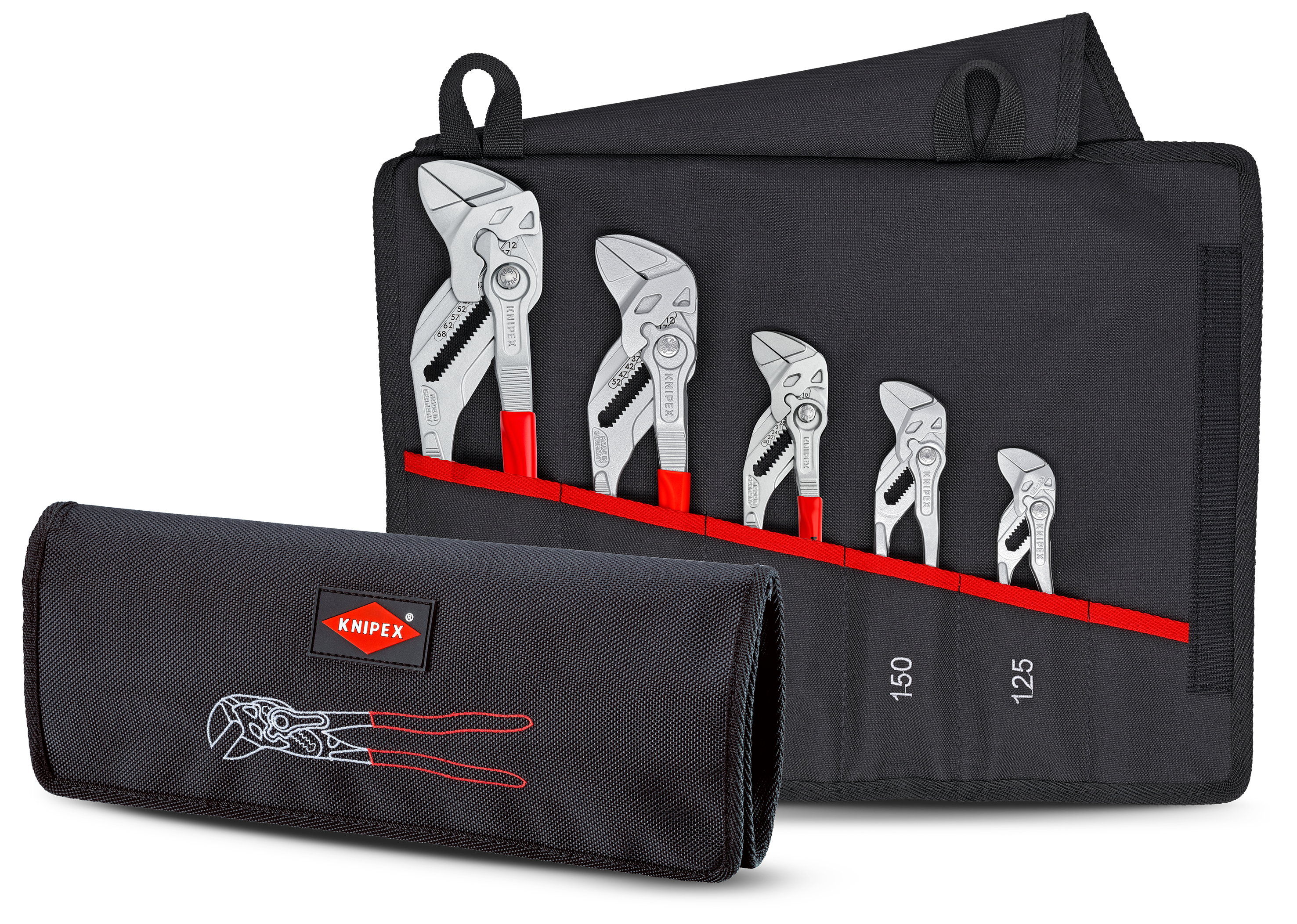 KNIPEX 00 19 55 S4 LE Tool roll for pliers wrenches empty 6 compartments 340 mm thumbnail 3
