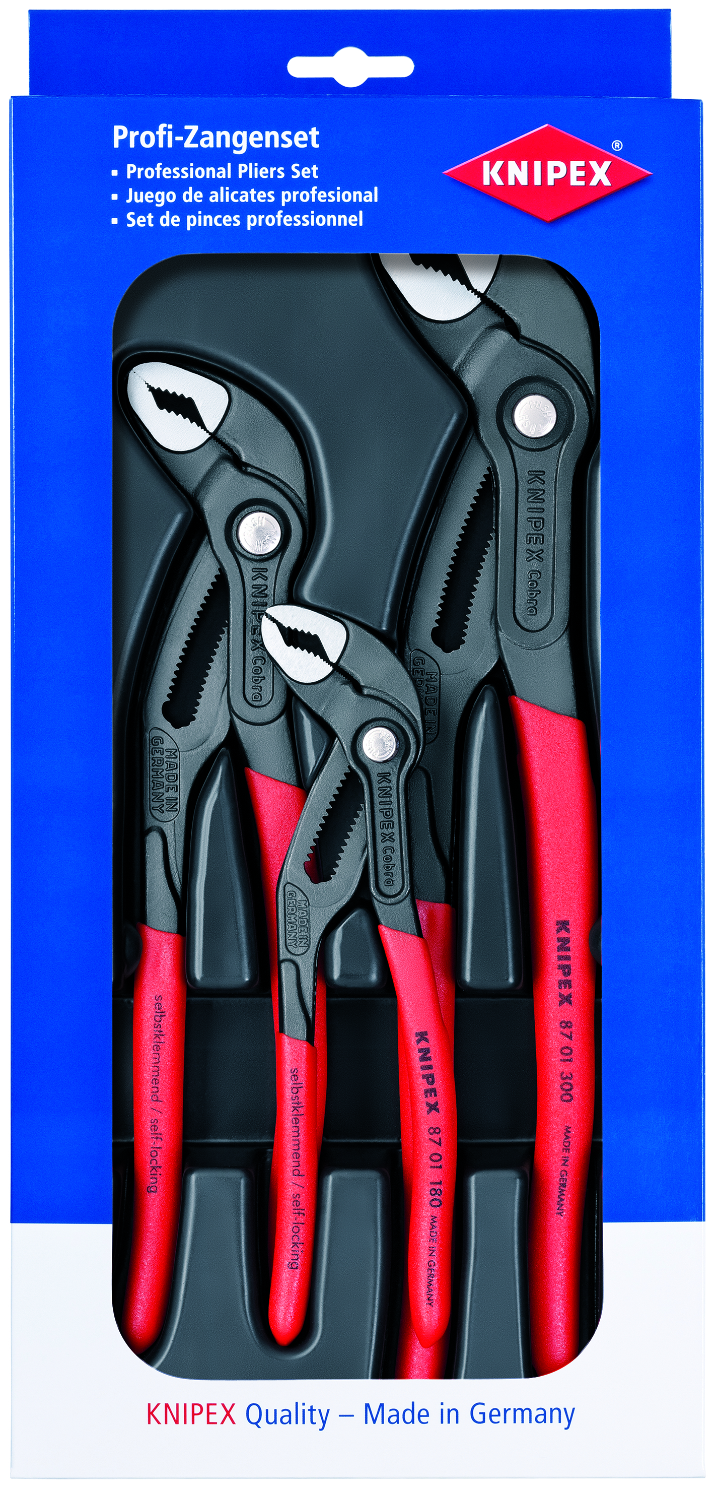KNIPEX 00 20 09 V02 Cobra® Set 1 x 87 01 180, 1 x 87 01 250, 1 x 87 01 300