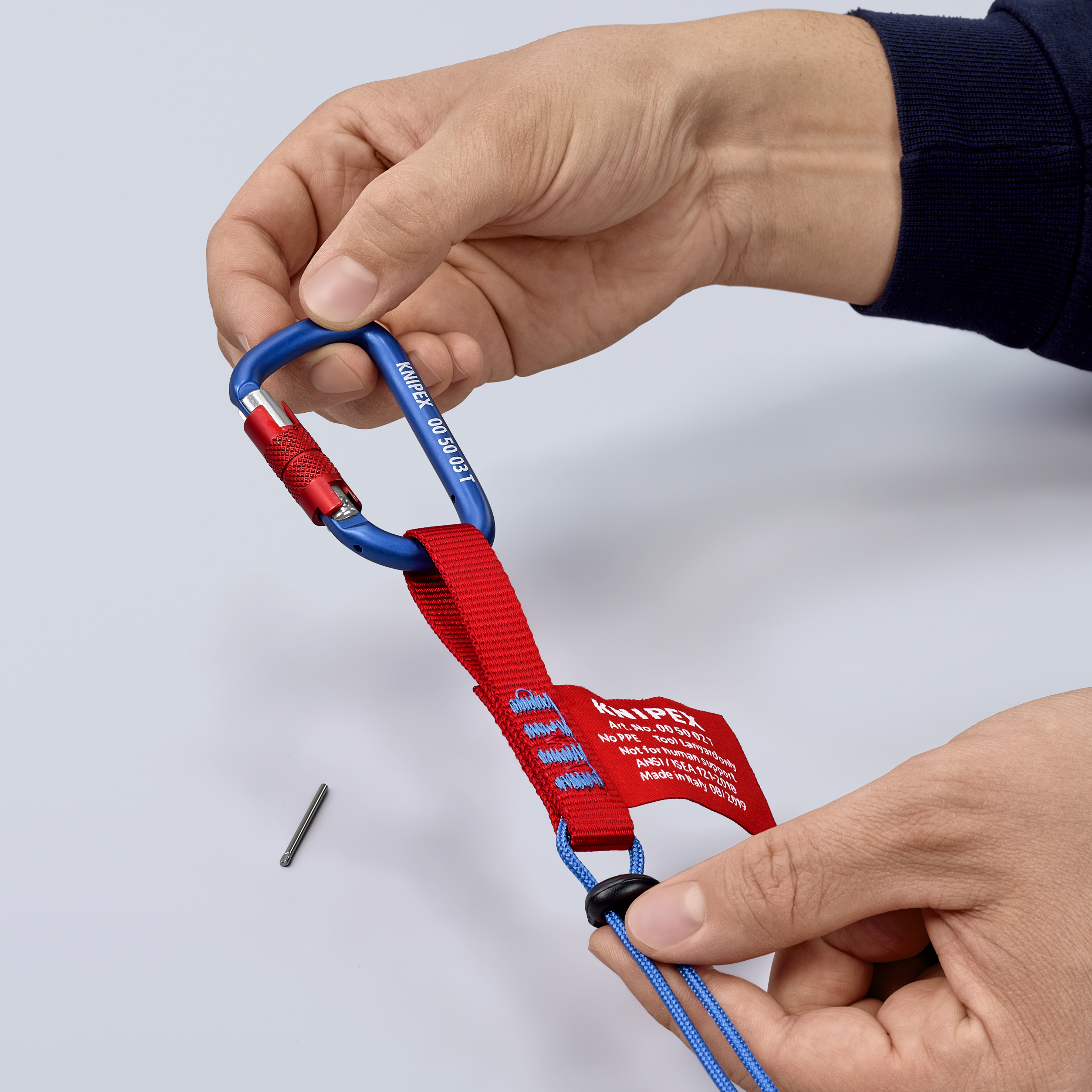 KNIPEX 00 50 03 T BK Carabiner 2 pieces 82 mm thumbnail 4