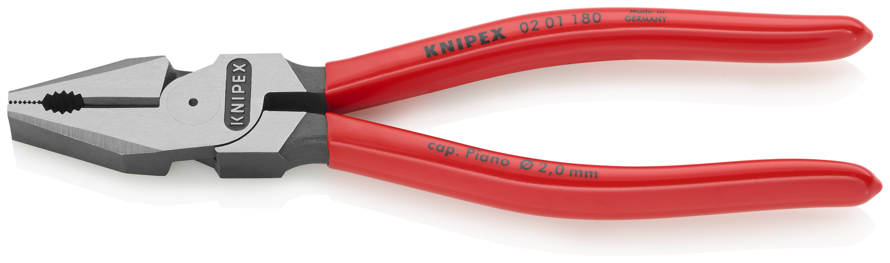 KNIPEX 02 01 180 SB High Leverage Combination Pliers 180 mm black atramentized with plastic coating polished thumbnail 6