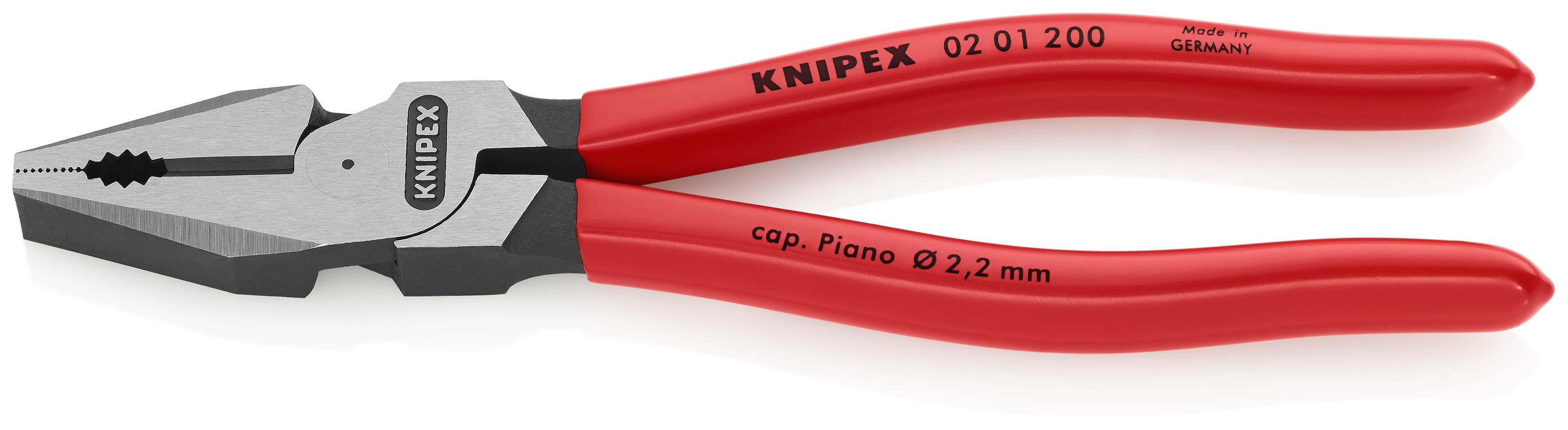 Kìm răng đa năng KNIPEX 02 01 200, tôi đen, mài cạnh, cán bọc nhựa cổ điển thumbnail 2
