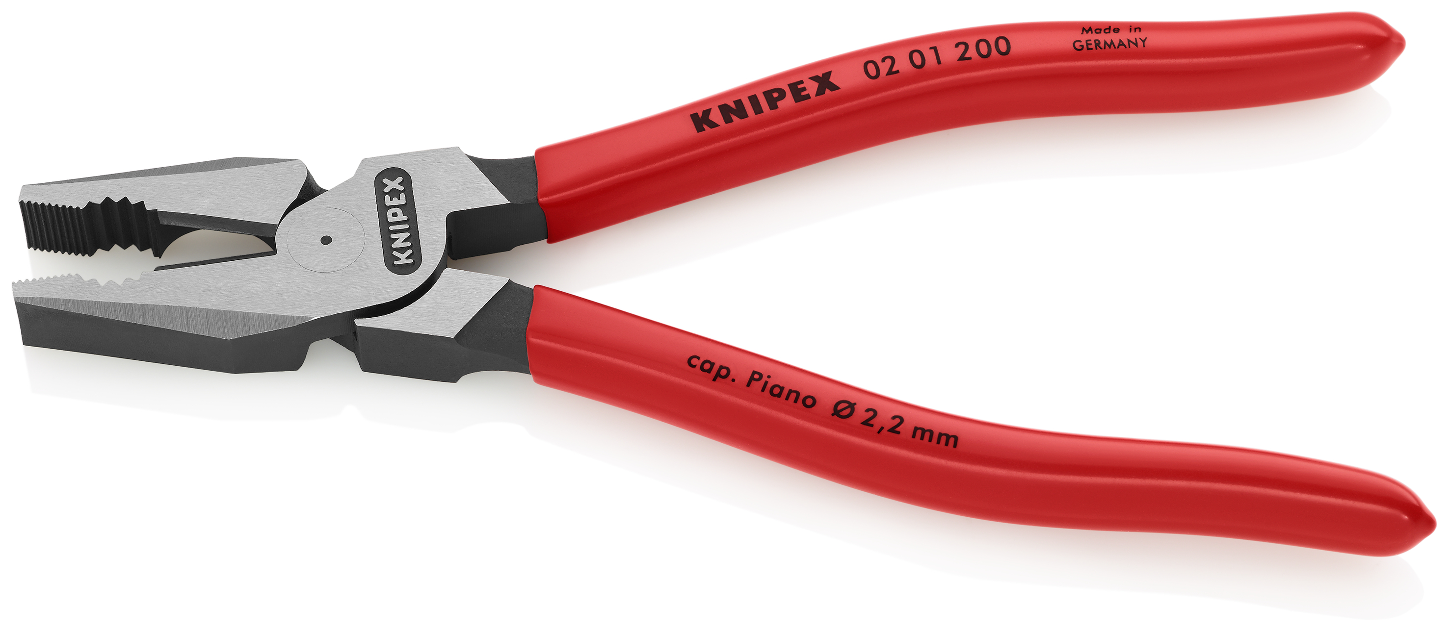 Kìm răng đa năng KNIPEX 02 01 200, tôi đen, mài cạnh, cán bọc nhựa cổ điển thumbnail 3