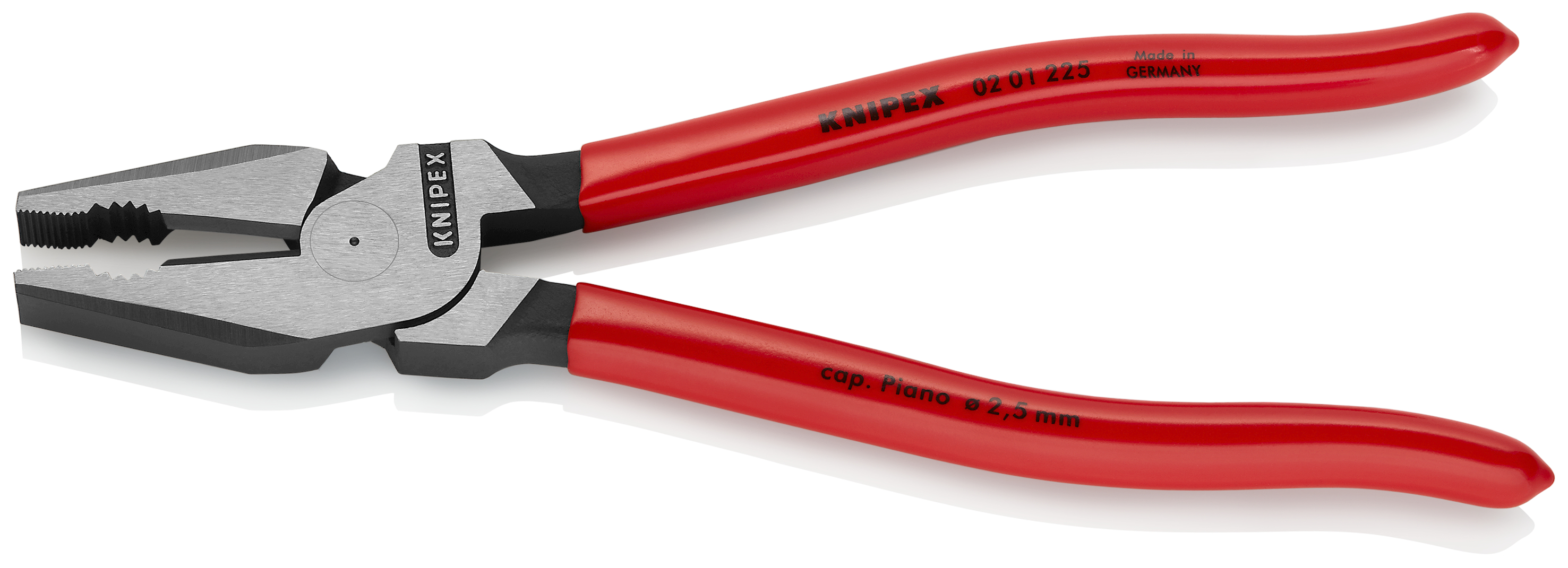 KNIPEX 02 01 225 SB High Leverage Combination Pliers 225 mm black atramentized with plastic coating polished thumbnail 2