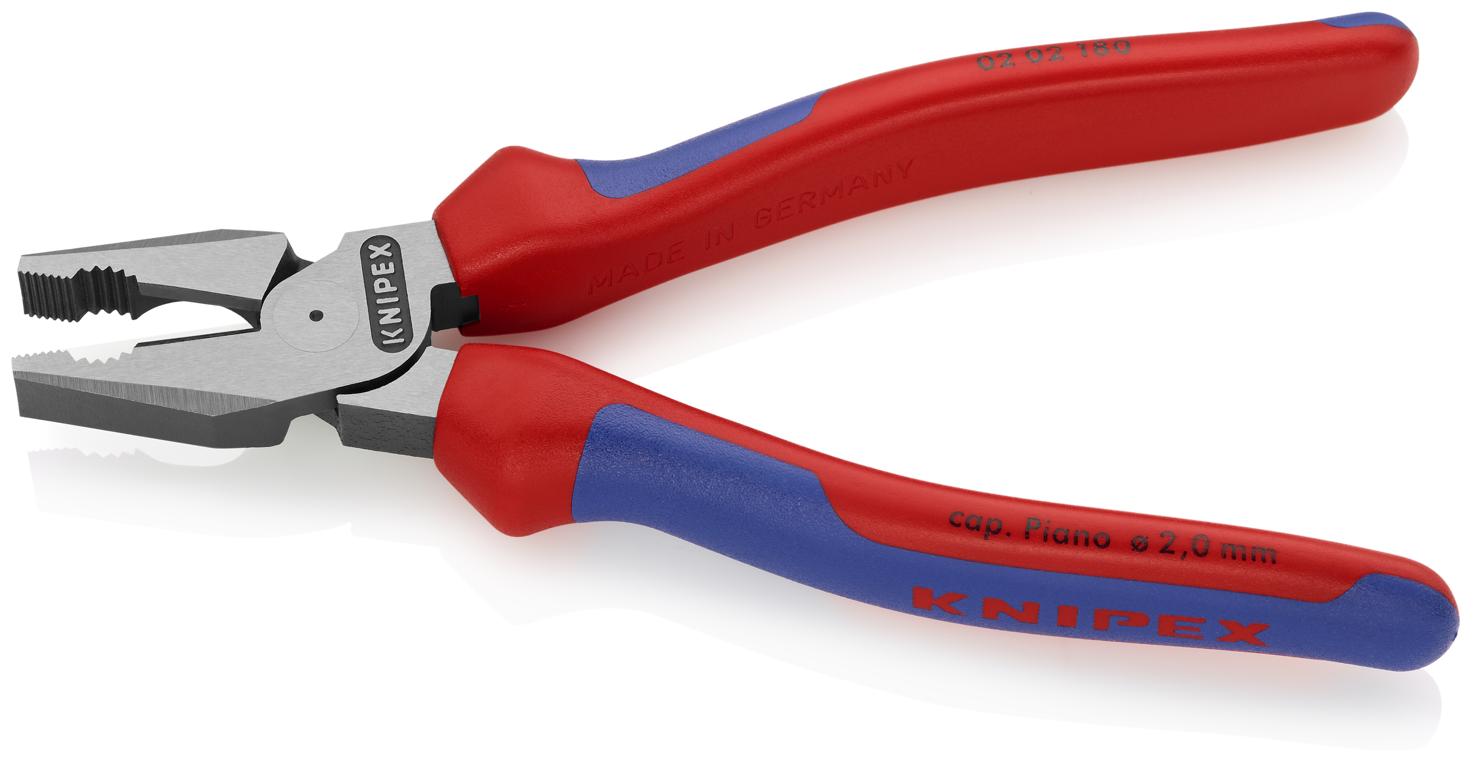 KNIPEX 02 02 180 SB High Leverage Combination Pliers 180 mm black atramentized with comfort handles polished thumbnail 2