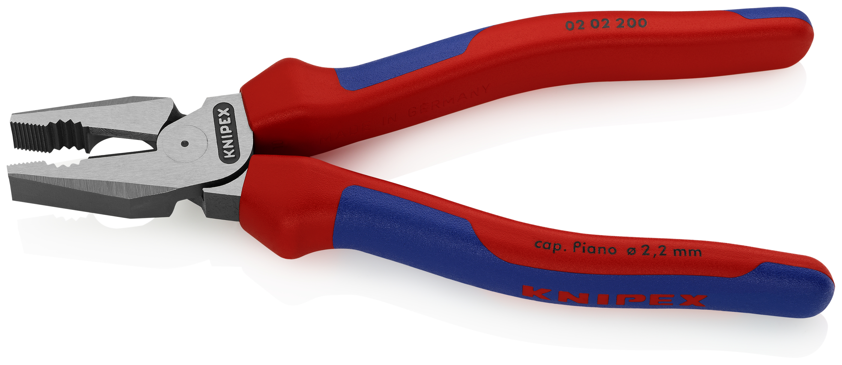 KNIPEX 02 02 200 SB High Leverage Combination Pliers 200 mm black atramentized with comfort handles polished thumbnail 2