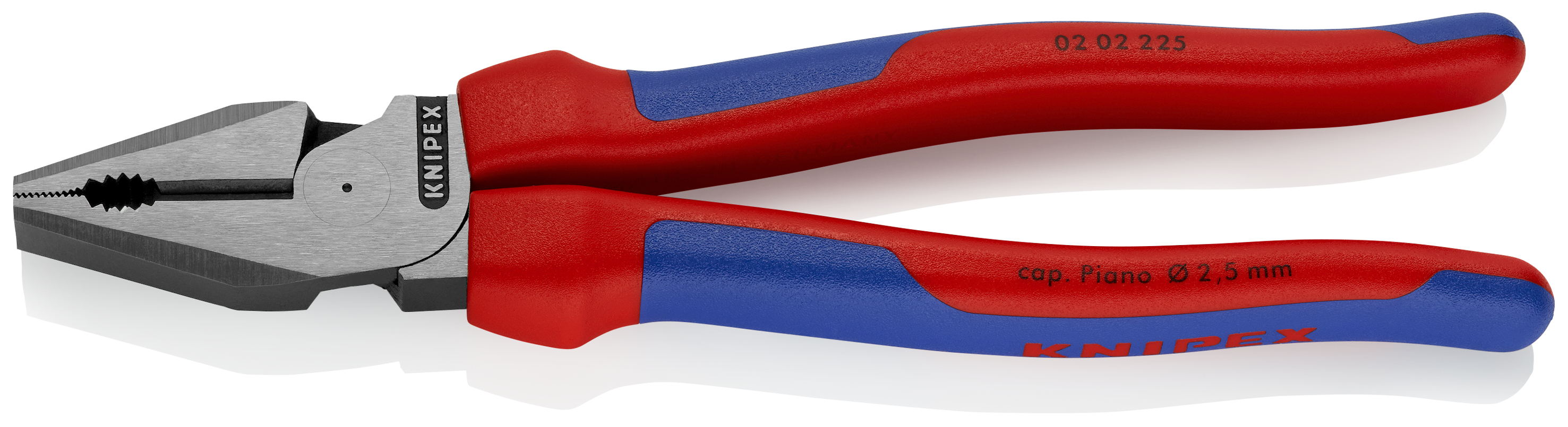 KNIPEX 02 02 225 SB High Leverage Combination Pliers 225 mm black atramentized with comfort handles polished