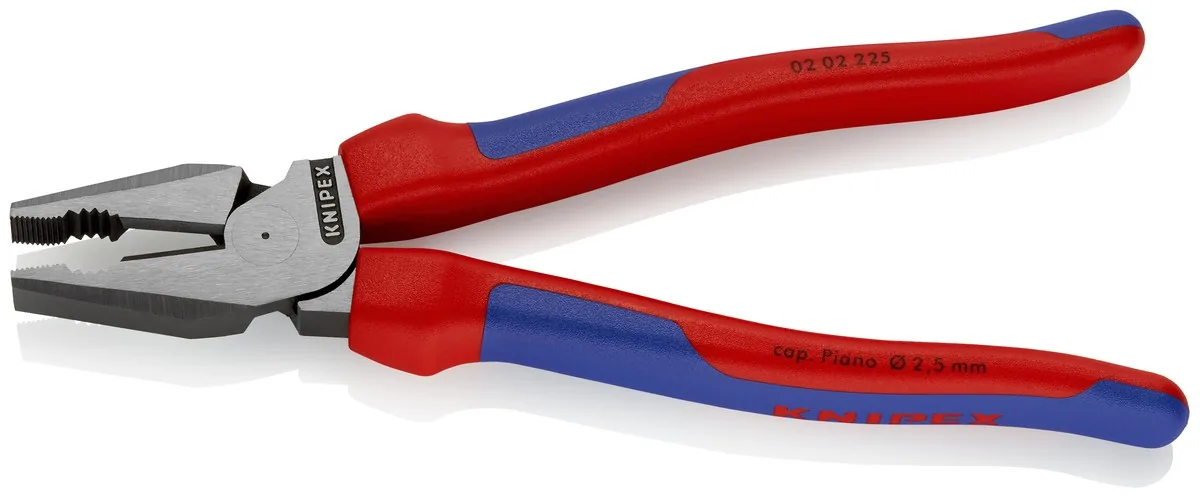 KNIPEX 02 02 225 SB High Leverage Combination Pliers 225 mm black atramentized with comfort handles polished thumbnail 3