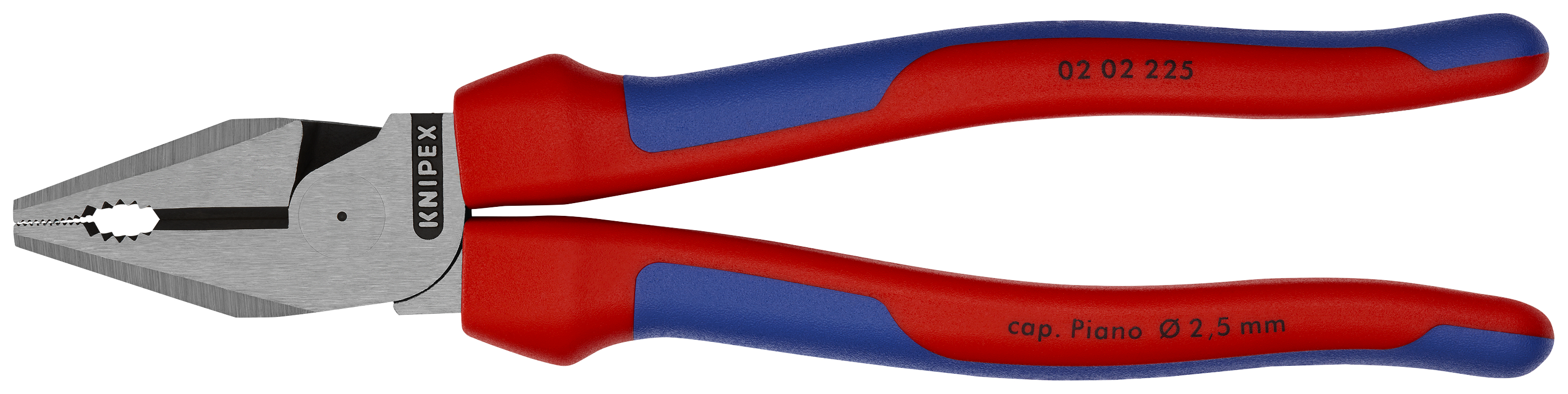 KNIPEX 02 02 225 SB High Leverage Combination Pliers 225 mm black atramentized with comfort handles polished thumbnail 3