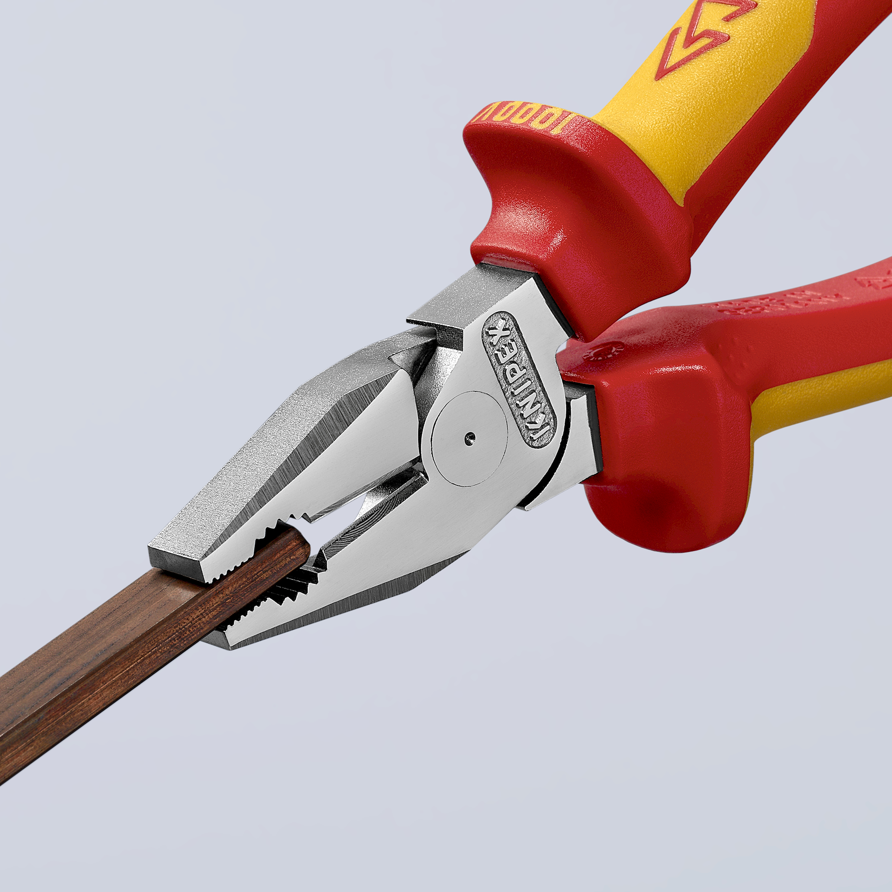 KNIPEX 02 06 180 SB High Leverage Combination Pliers 180 mm chrome-plated insulated with multi-component grips, VDE-tested chrome-plated thumbnail 7