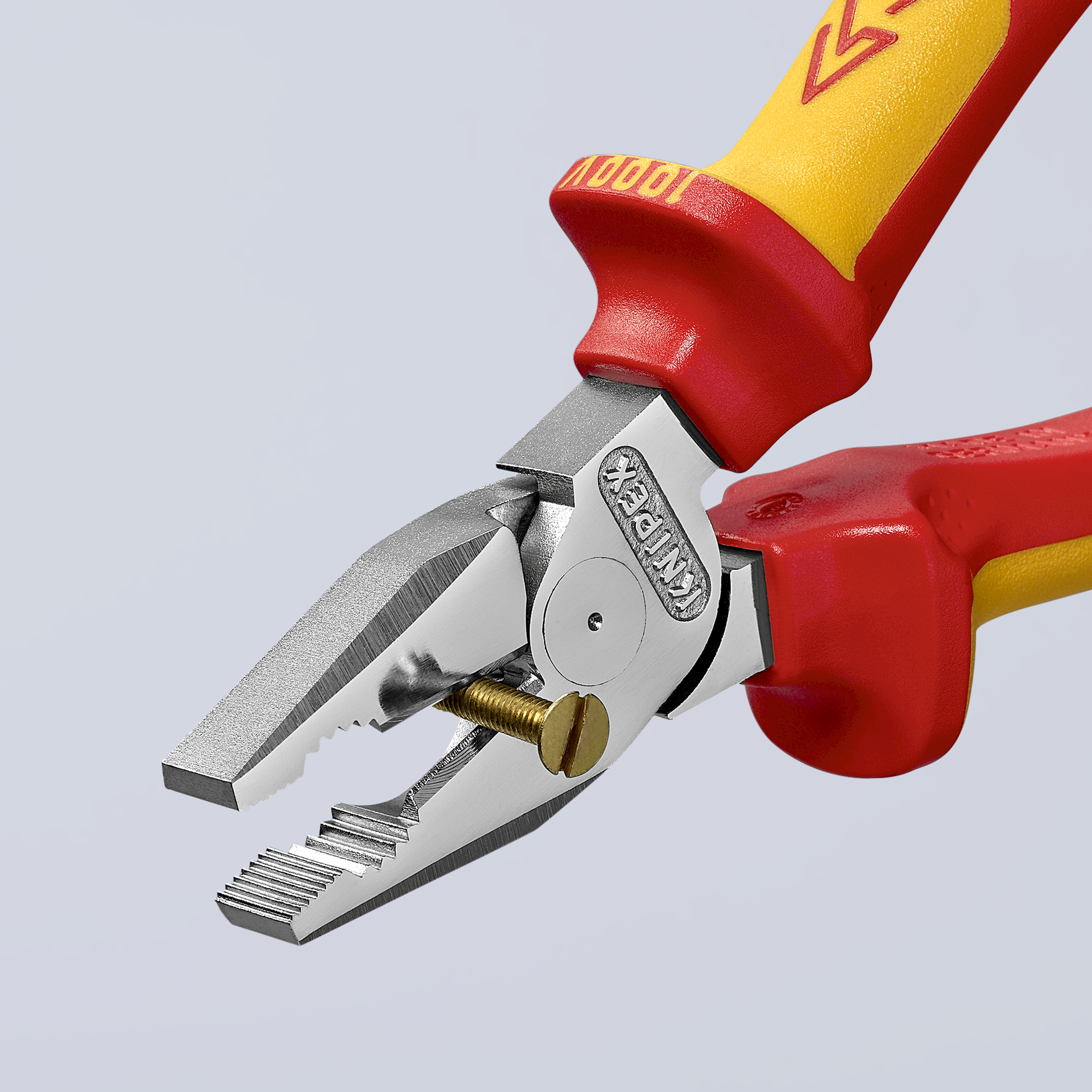 KNIPEX 02 06 200 SB High Leverage Combination Pliers 200 mm chrome-plated insulated with multi-component grips, VDE-tested chrome-plated thumbnail 6