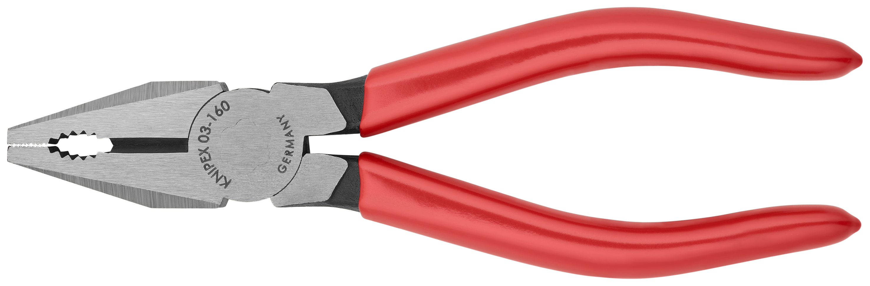 KNIPEX 03 01 160 EAN Combination Pliers 160 mm black atramentized with plastic coating polished thumbnail 3