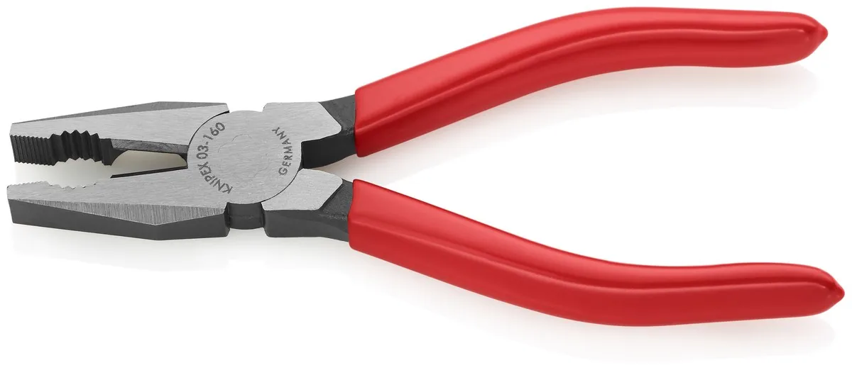 KNIPEX 03 01 160 Combination Pliers 160 mm black atramentized with plastic coating polished thumbnail 3